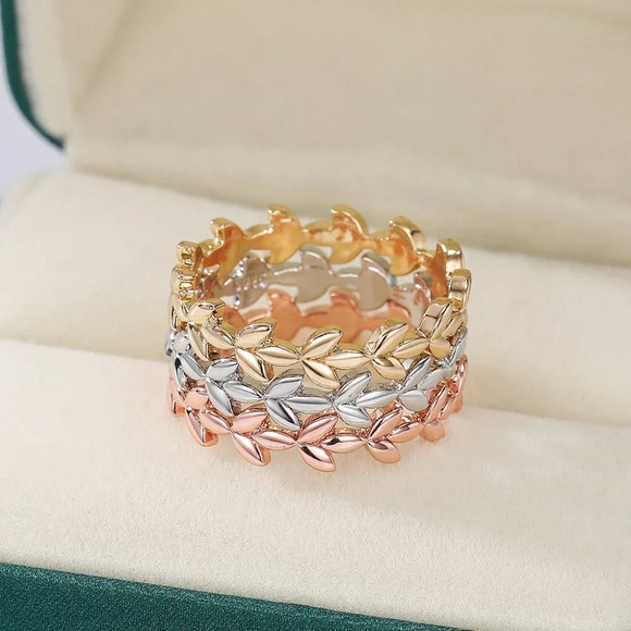 ▶Dainty Yellow Gold Plated Simple Dainty Beautiful Ring for Women/Girl, K947 - Picture 6 of 6